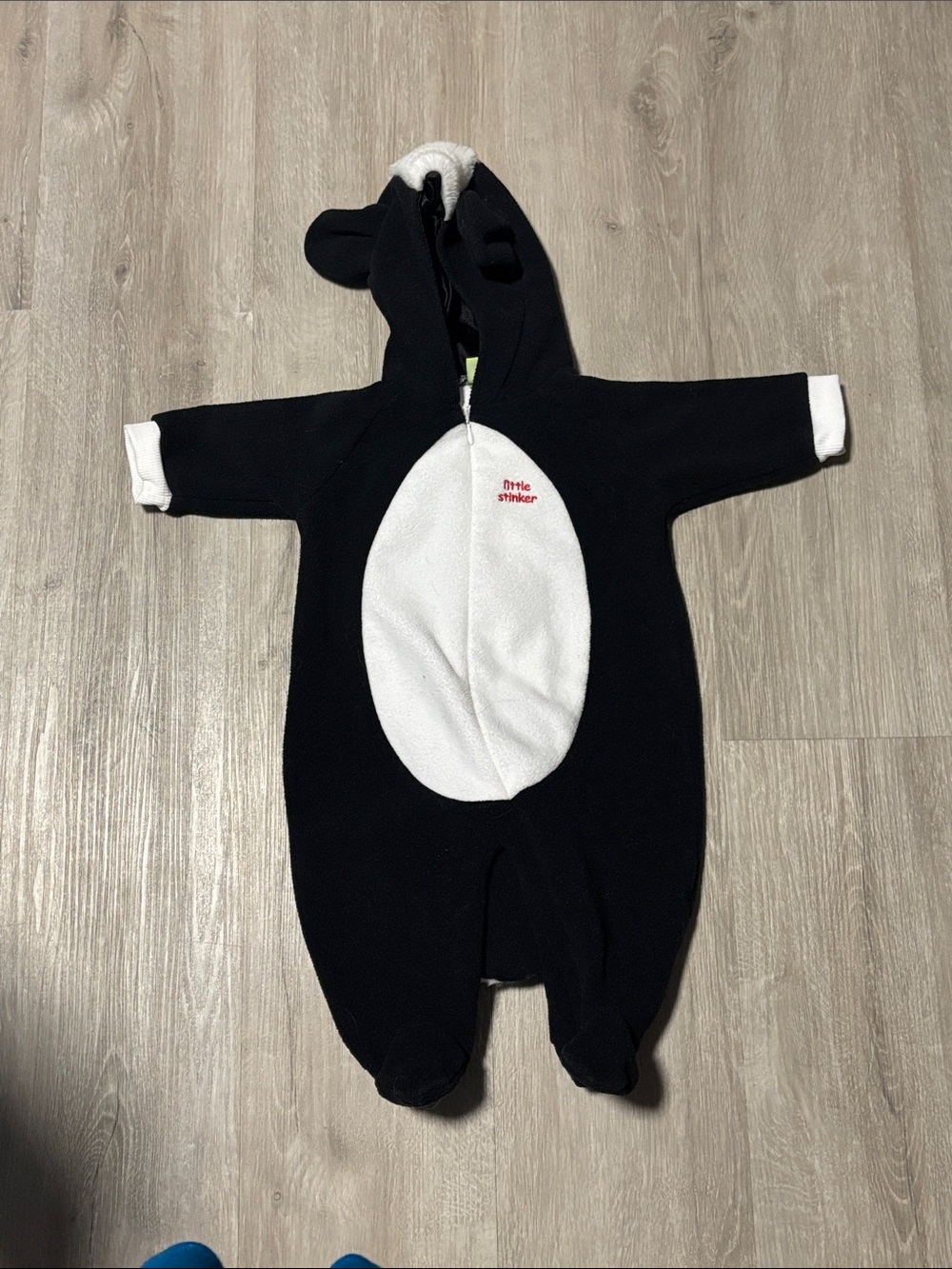 Duck Duck Goose Little Stinker Black & White Skunk Footie for Kids